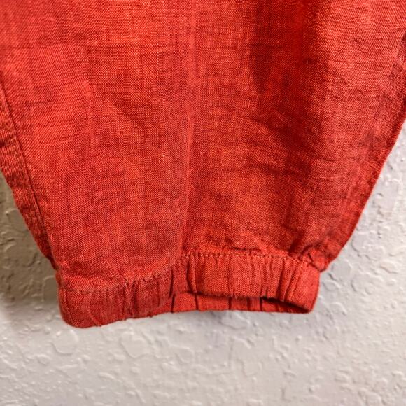 ATHLETA Jogger 16 Retreat Linen Elastic Waist w/Drawstring Coral TerraCotta - Picture 9 of 15